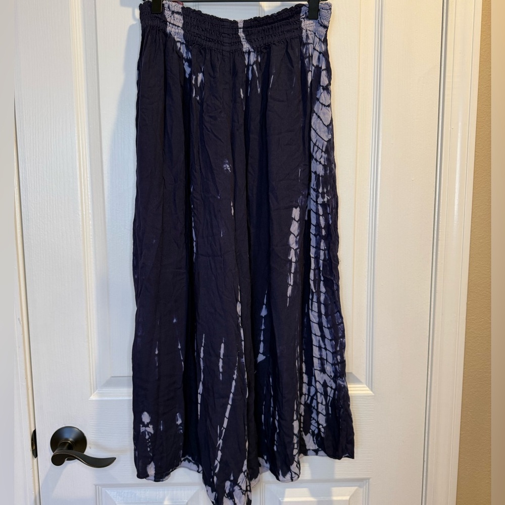 Boho Me Purple Tie Dye Wide Leg Flowy Pants Size M - Picture 3 of 8